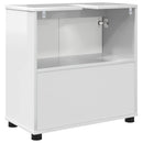 vidaXL Fürdőszoba mosdószekrény Magas Fényű Fehér 60 x 30 x 60 cm