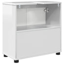 vidaXL Fürdőszoba mosdószekrény Magas Fényű Fehér 60 x 30 x 60 cm