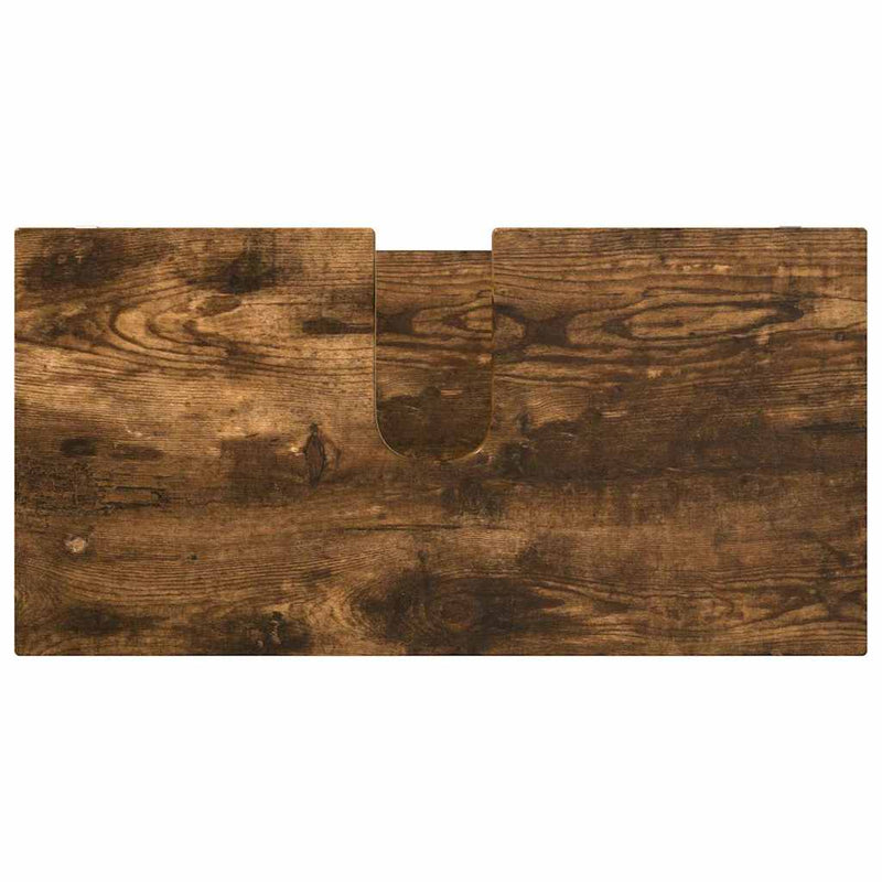 vidaXL Fürdőszoba mosdószekrény Füstölt tölgy 60 x 30 x 60 cm Faanyag