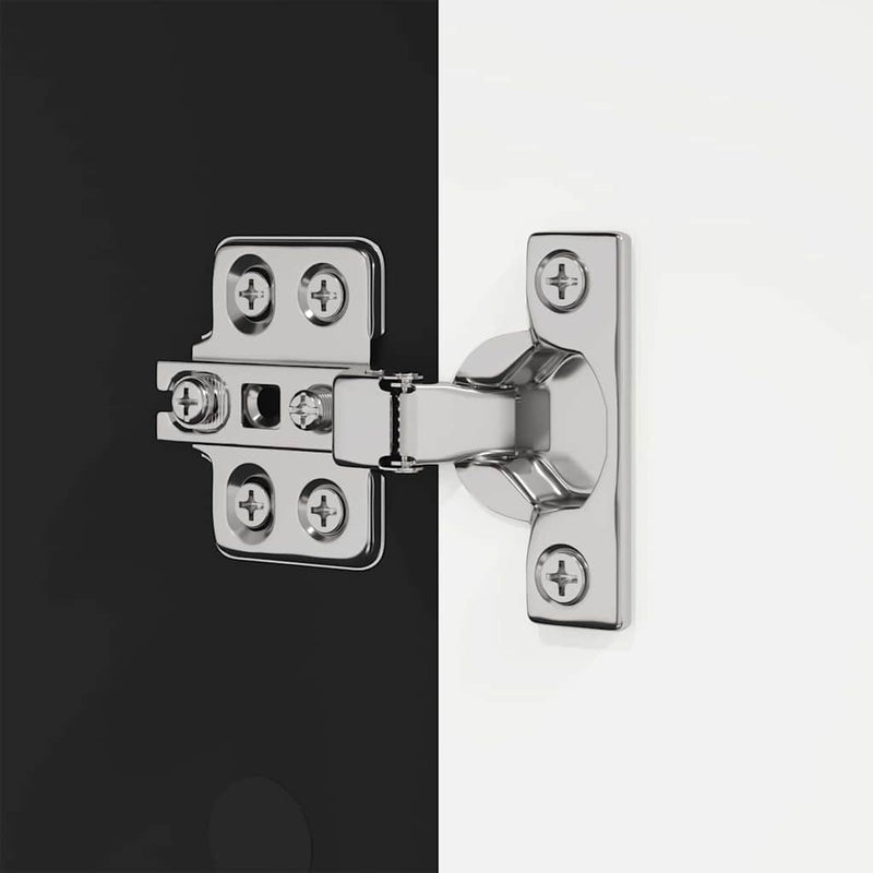 vidaXL Fürdőszoba Székény polcokkal Fekete 30,5 x 30 x 195 cm Faanyag