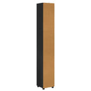 vidaXL Fürdőszoba Székény polcokkal Fekete 30,5 x 30 x 195 cm Faanyag