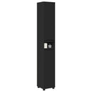 vidaXL Fürdőszoba Székény polcokkal Fekete 30,5 x 30 x 195 cm Faanyag