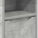vidaXL Fürdőszoba Székény Beton Szürke 30,5 x 30 x 195 cm Faanyag
