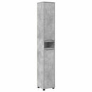 vidaXL Fürdőszoba Székény Beton Szürke 30,5 x 30 x 195 cm Faanyag