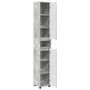 vidaXL Fürdőszoba Székény Beton Szürke 30,5 x 30 x 195 cm Faanyag