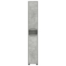 vidaXL Fürdőszoba Székény Beton Szürke 30,5 x 30 x 195 cm Faanyag