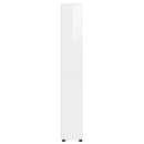 vidaXL Fürdőszoba Székény Magas Fényű Fehér 30,5 x 30 x 195 cm Faanyag