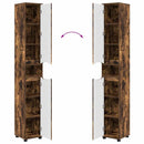 vidaXL Fürdőszoba Székény Füstölt tölgy 30,5 x 30 x 195 cm Faanyag