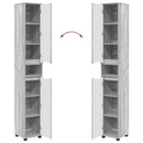 vidaXL Fürdőszoba Székény Szürke Sonoma 30,5 x 30 x 195 cm Faanyag