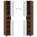 vidaXL Fürdőszoba Székény Barna Tölgy 30,5 x 30 x 195 cm Faanyag