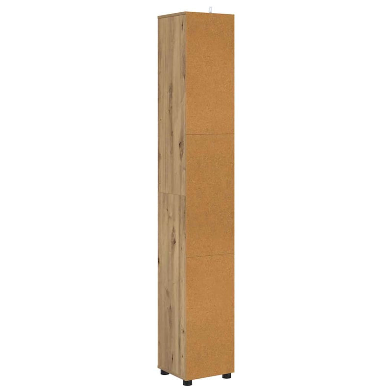 vidaXL Fürdőszoba Székény Artisan tölgy 30,5 x 30 x 195 cm Faanyag