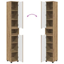 vidaXL Fürdőszoba Székény Artisan tölgy 30,5 x 30 x 195 cm Faanyag