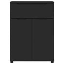 vidaXL Fürdőszoba Székény fiókkal Fekete 72,5 x 36,5 x 100 cm Faanyag