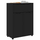 vidaXL Fürdőszoba Székény fiókkal Fekete 72,5 x 36,5 x 100 cm Faanyag