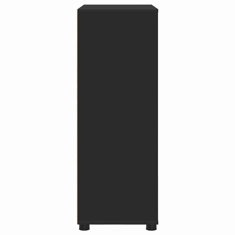 vidaXL Fürdőszoba Székény fiókkal Fekete 72,5 x 36,5 x 100 cm Faanyag