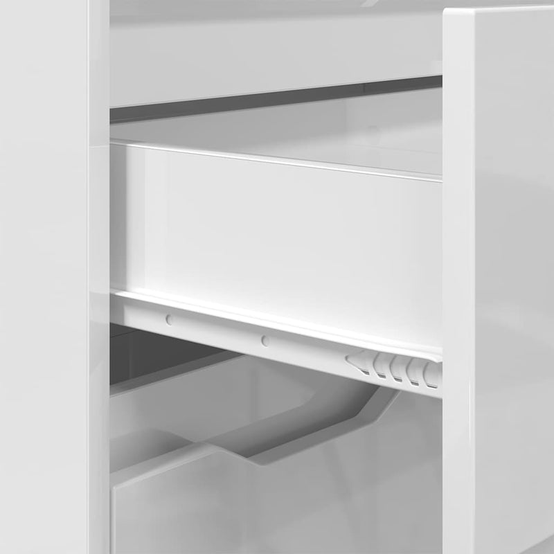 vidaXL Fürdőszoba Székény Magas Fényű Fehér 72,5 x 36,5 x 100 cm