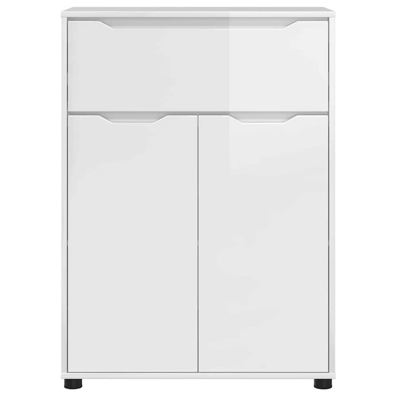 vidaXL Fürdőszoba Székény Magas Fényű Fehér 72,5 x 36,5 x 100 cm