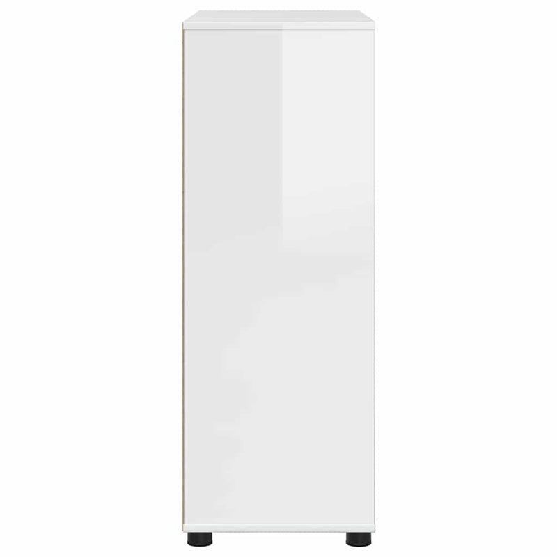 vidaXL Fürdőszoba Székény Magas Fényű Fehér 72,5 x 36,5 x 100 cm