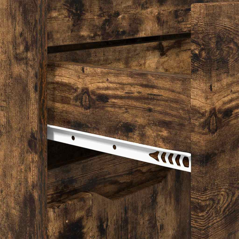 vidaXL Fürdőszoba Székény Füstölt tölgy 72,5 x 36,5 x 100 cm Faanyag