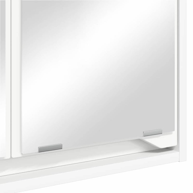 vidaXL Fürdőszobai tükörszekrény ajtóval Fehér 60 x 20 x 60 cm Faanyag