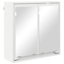 vidaXL Fürdőszobai tükörszekrény ajtóval Fehér 60 x 20 x 60 cm Faanyag