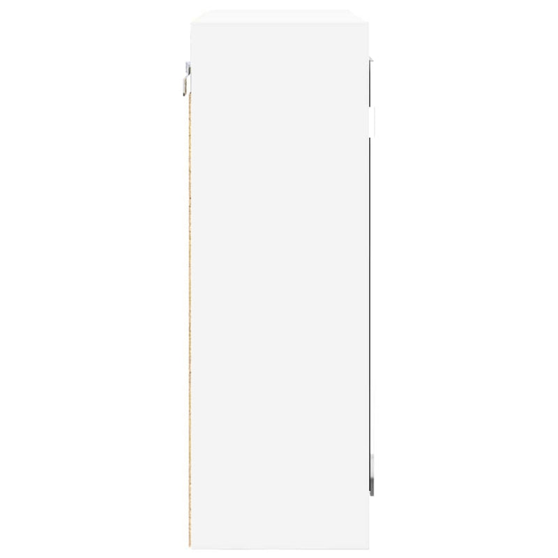vidaXL Fürdőszobai tükörszekrény ajtóval Fehér 60 x 20 x 60 cm Faanyag