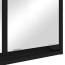vidaXL Fürdőszobai tükörszekrény Fekete 60 x 20 x 60 cm Faanyag