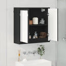 vidaXL Fürdőszobai tükörszekrény Fekete 60 x 20 x 60 cm Faanyag