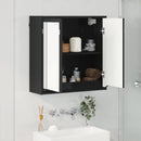 vidaXL Fürdőszobai tükörszekrény Fekete 60 x 20 x 60 cm Faanyag