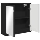 vidaXL Fürdőszobai tükörszekrény Fekete 60 x 20 x 60 cm Faanyag
