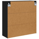 vidaXL Fürdőszobai tükörszekrény Fekete 60 x 20 x 60 cm Faanyag