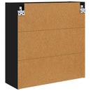 vidaXL Fürdőszobai tükörszekrény Fekete 60 x 20 x 60 cm Faanyag