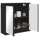vidaXL Fürdőszobai tükörszekrény Fekete 60 x 20 x 60 cm Faanyag