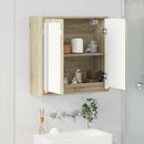 vidaXL Fürdőszobai tükörszekrény Sonoma tölgy 60 x 20 x 60 cm Faanyag