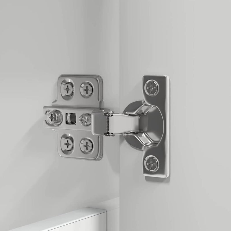 vidaXL Fürdőszobai tükörszekrény Magas Fényű Fehér 60 x 20 x 60 cm