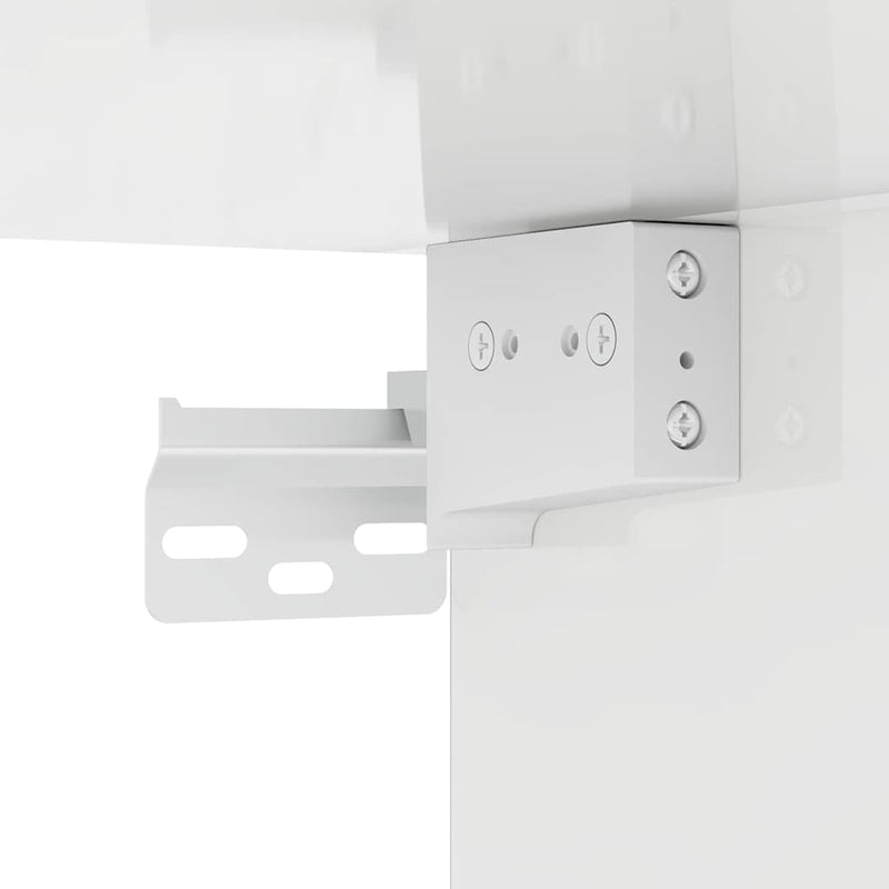 vidaXL Fürdőszobai tükörszekrény Magas Fényű Fehér 60 x 20 x 60 cm