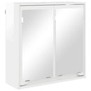 vidaXL Fürdőszobai tükörszekrény Magas Fényű Fehér 60 x 20 x 60 cm