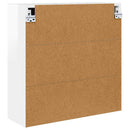 vidaXL Fürdőszobai tükörszekrény Magas Fényű Fehér 60 x 20 x 60 cm