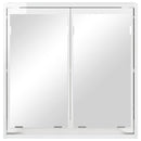vidaXL Fürdőszobai tükörszekrény Magas Fényű Fehér 60 x 20 x 60 cm
