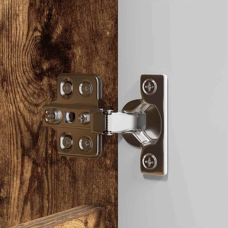 vidaXL Fürdőszobai tükörszekrény Füstölt tölgy 60 x 20 x 60 cm Faanyag