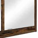 vidaXL Fürdőszobai tükörszekrény Füstölt tölgy 60 x 20 x 60 cm Faanyag