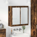 vidaXL Fürdőszobai tükörszekrény Füstölt tölgy 60 x 20 x 60 cm Faanyag