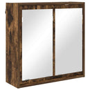 vidaXL Fürdőszobai tükörszekrény Füstölt tölgy 60 x 20 x 60 cm Faanyag