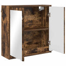 vidaXL Fürdőszobai tükörszekrény Füstölt tölgy 60 x 20 x 60 cm Faanyag