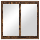vidaXL Fürdőszobai tükörszekrény Füstölt tölgy 60 x 20 x 60 cm Faanyag