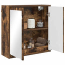 vidaXL Fürdőszobai tükörszekrény Füstölt tölgy 60 x 20 x 60 cm Faanyag