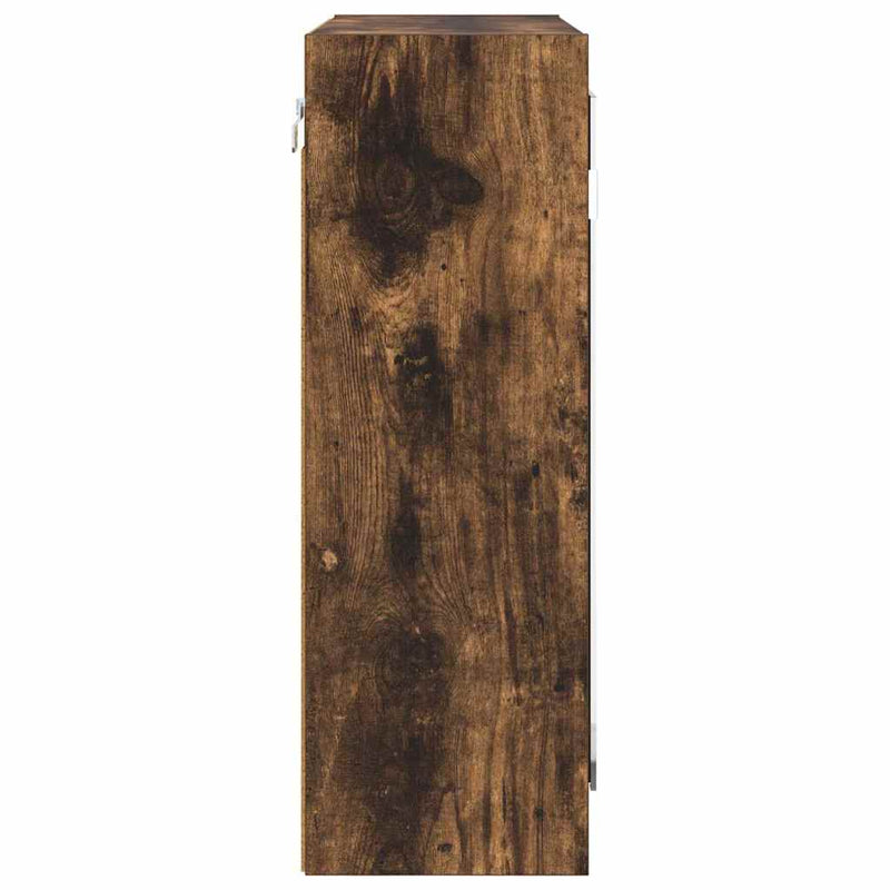 vidaXL Fürdőszobai tükörszekrény Füstölt tölgy 60 x 20 x 60 cm Faanyag