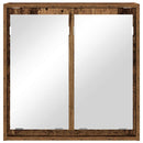 vidaXL Fürdőszobai tükörszekrény Öreg fa 60 x 20 x 60 cm Faanyag