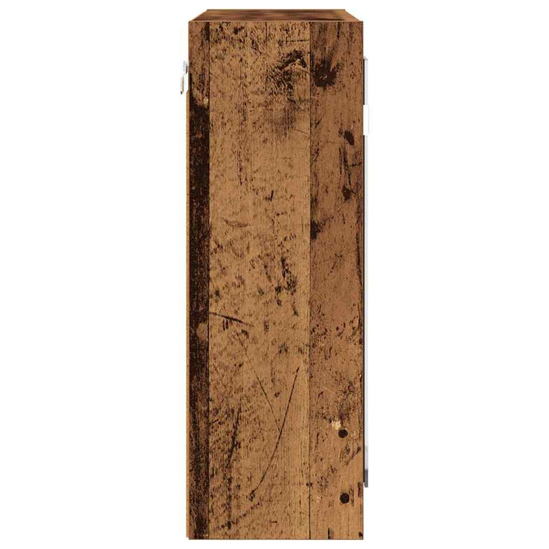 vidaXL Fürdőszobai tükörszekrény Öreg fa 60 x 20 x 60 cm Faanyag