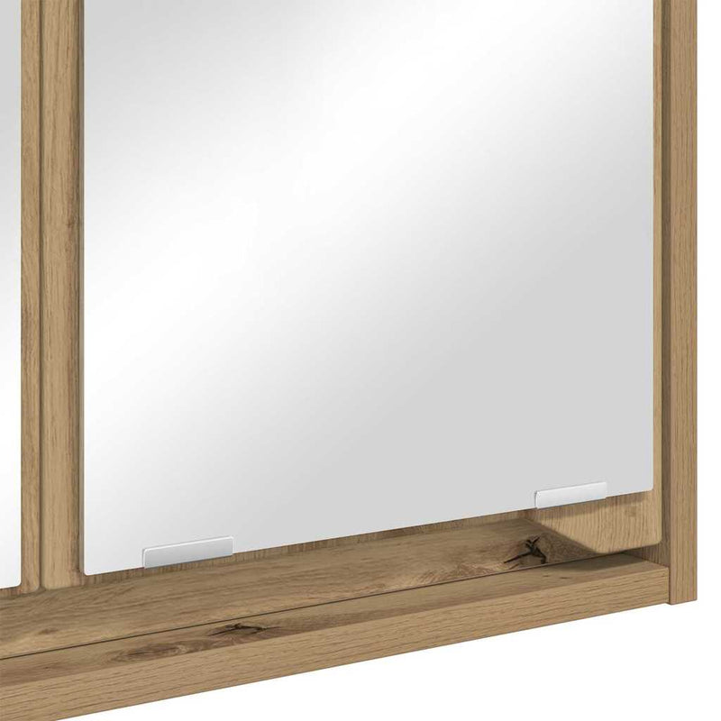 vidaXL Fürdőszobai tükörszekrény Artisan tölgy 60 x 20 x 60 cm Faanyag